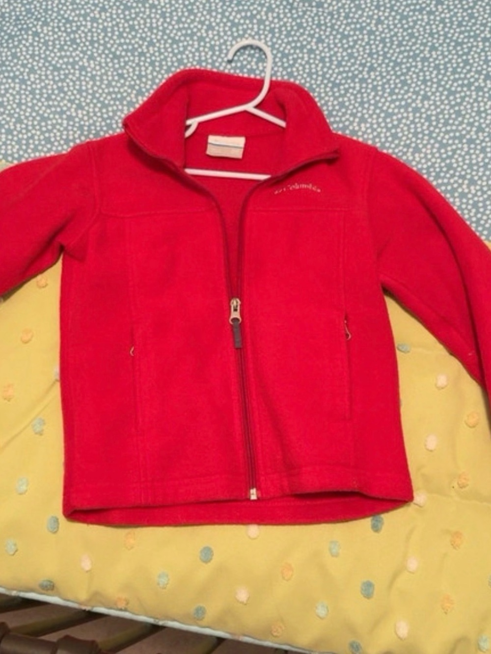 Columbia kids’ red fleece full-zip jacket, size XXS